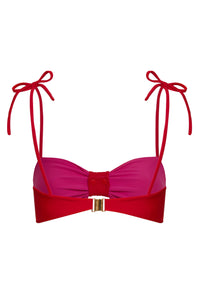 San Miguel Top in Red & Fuchsia