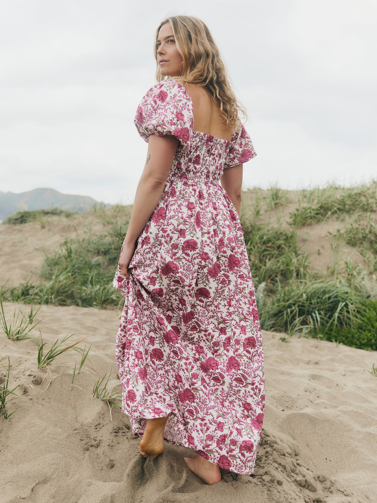 Aurora Maxi Dress in Carmine Rose Floral