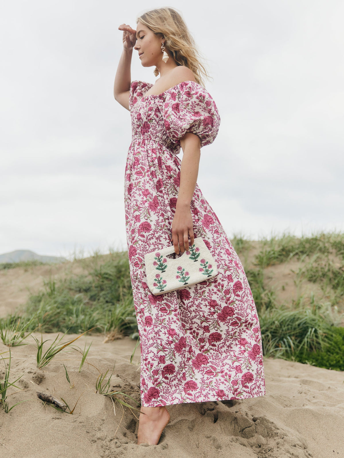 Aurora Maxi Dress in Carmine Rose Floral