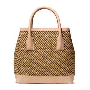 Raffia Nano Weekender in Natural & Black