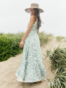 Meg Maxi Dress in Sweetgreen Floral
