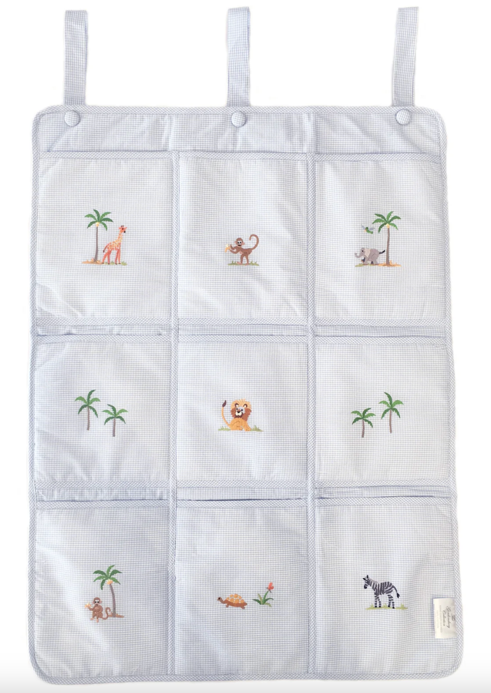 "On Safari" Cot Tidy Blue