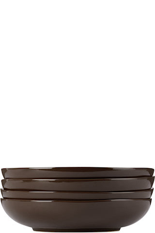 Brown Luna Pasta Bowl Set