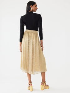 Erin Skirt in Gold Shimmer Crinkle