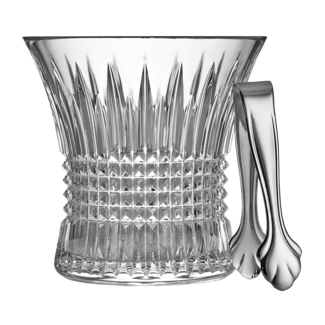 Lismore Diamond Ice Bucket & Tongs