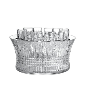 Lismore Diamond Vodka Chiller & 12 Shot Glasses