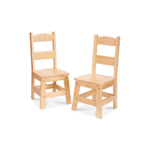 Wooden Table & Chairs Set, Set of 3
