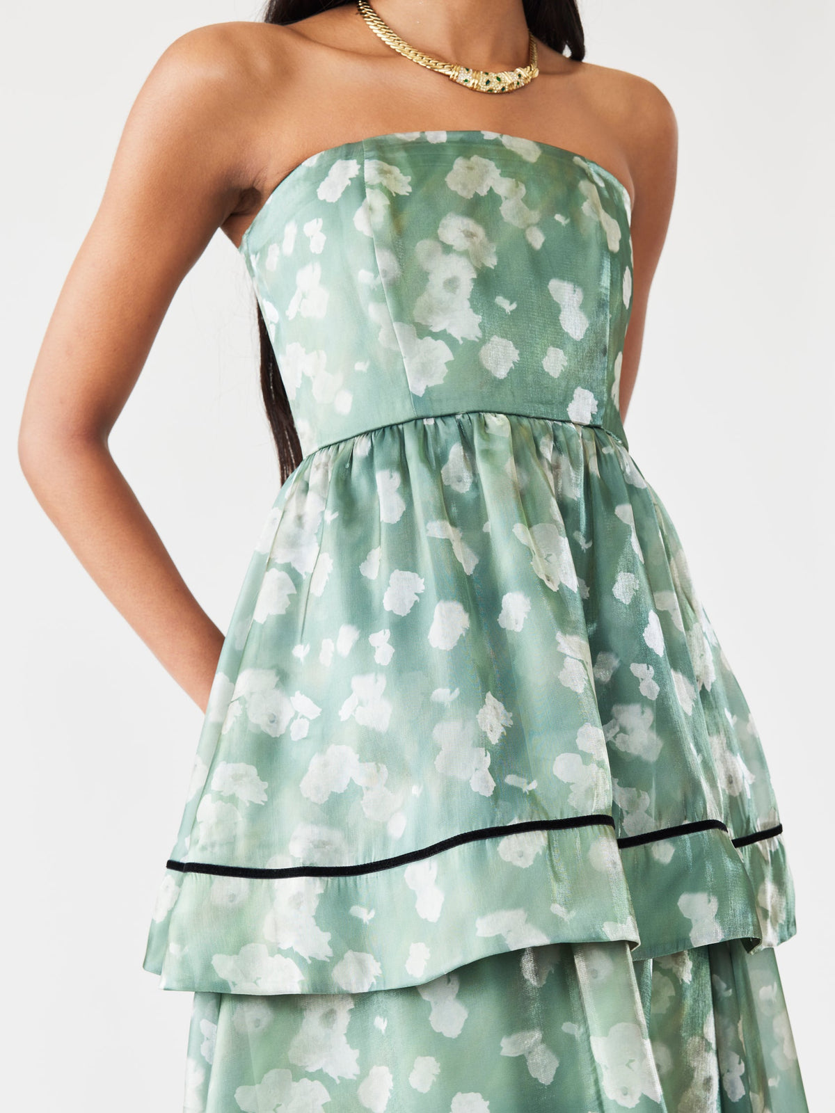 Daisy Dress in Green Blurry Magnolia