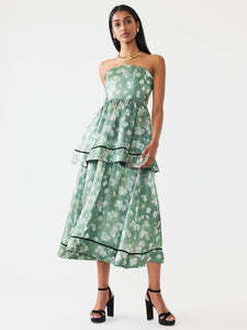 Daisy Dress in Green Blurry Magnolia