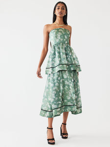 Daisy Dress in Green Blurry Magnolia