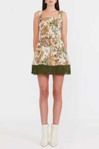 Sarah Bird Mini Dress in Rainbow Floral Jacquard