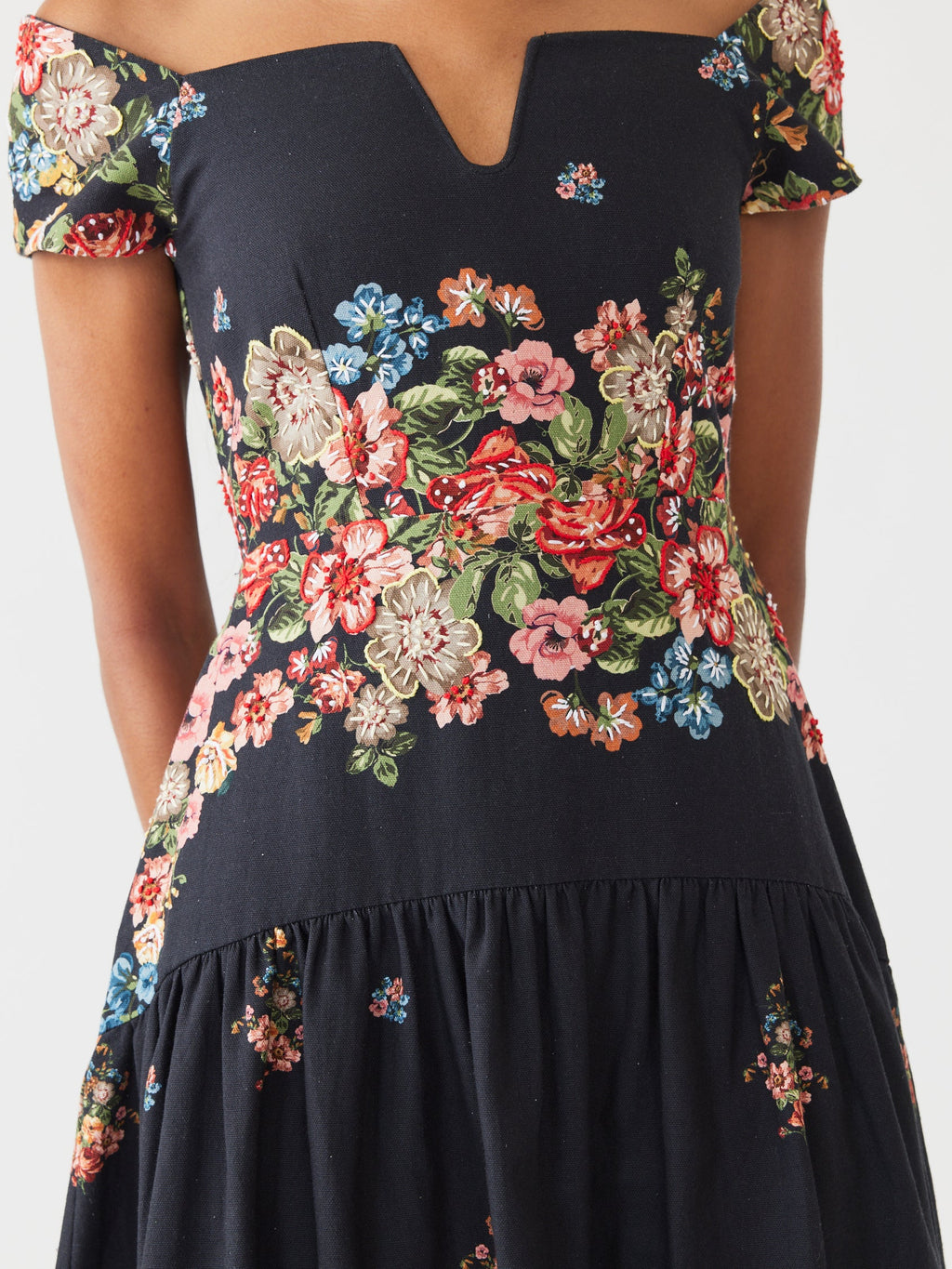 Sydney Dress in Black Victorian Floral