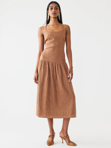 Ella Dress in Copper Lurex