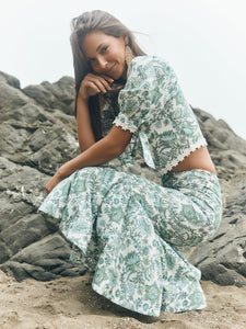 Frances Top in Sweetgreen Floral