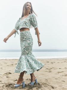Frances Top in Sweetgreen Floral