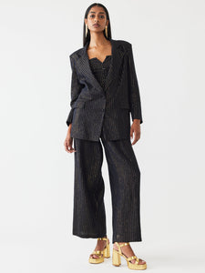 Sloan Blazer in Black Lurex Stripe