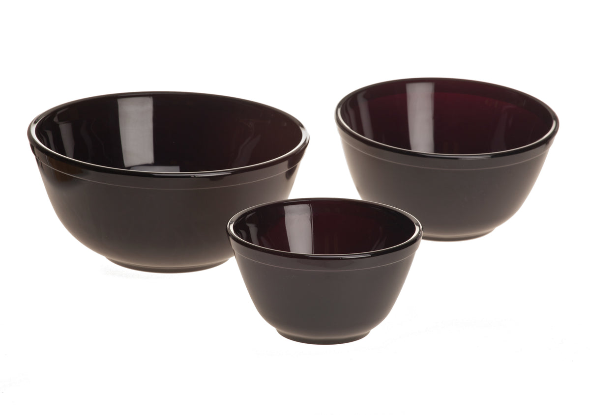 Glass Mixing Bowls, Set of 3