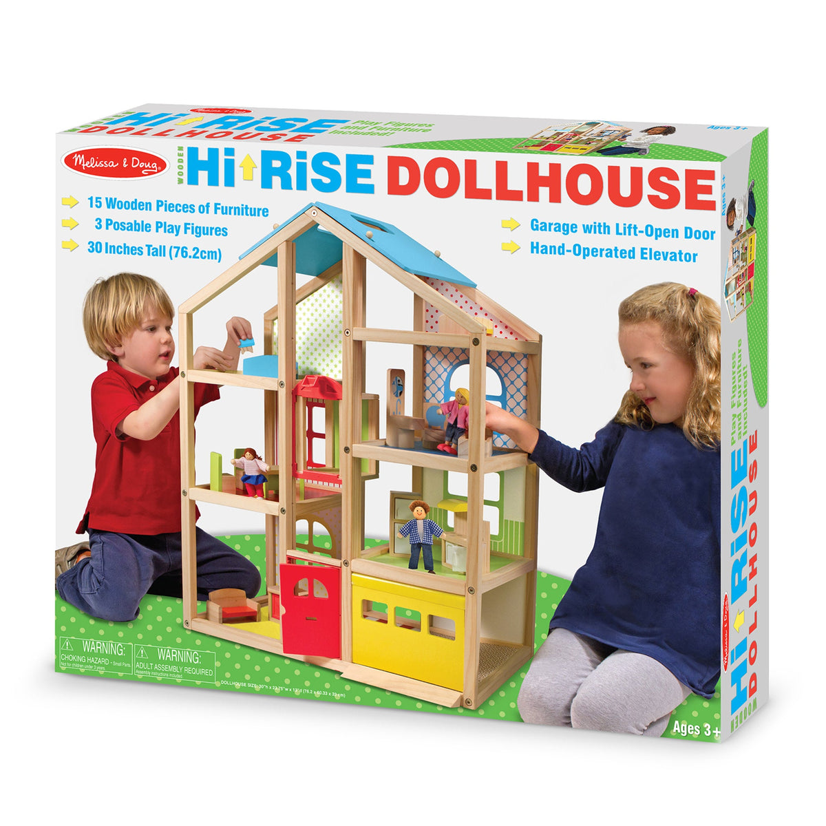 Hi-Rise Wooden Dollhouse