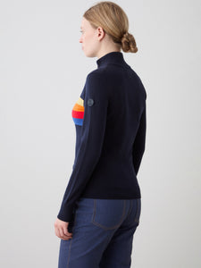 FreeBird Zip Up in Navy Blue