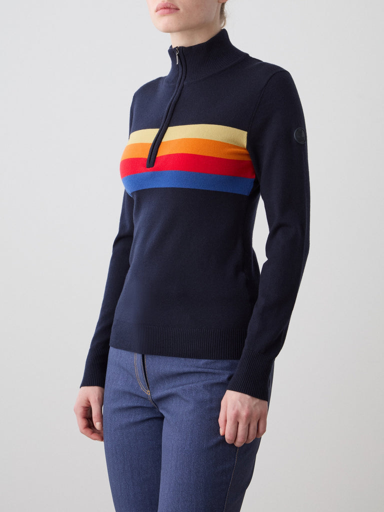 FreeBird Zip Up in Navy Blue