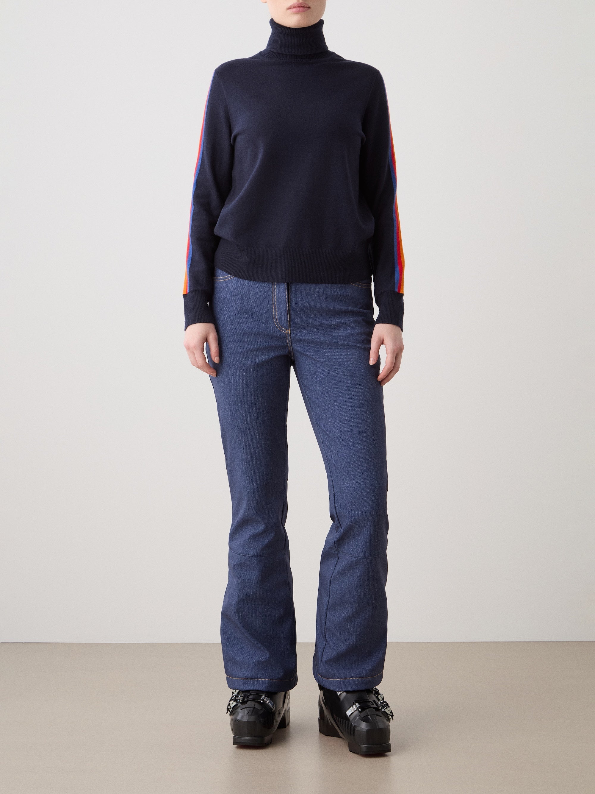 FreeBird Turtleneck in Navy Blue