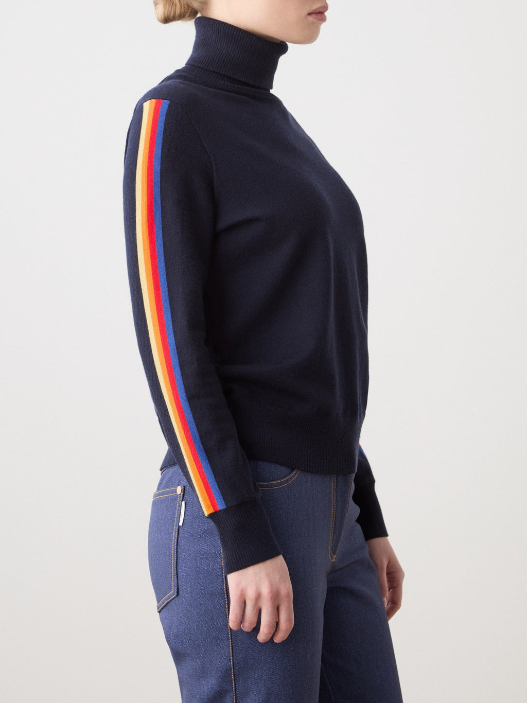 FreeBird Turtleneck in Navy Blue