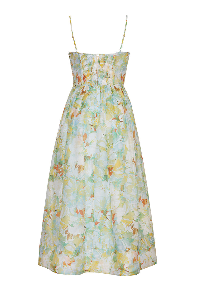 Alba Midi Dress in Terra Light Blue