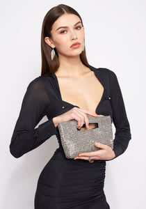 Montauk Long Clutch in Silver