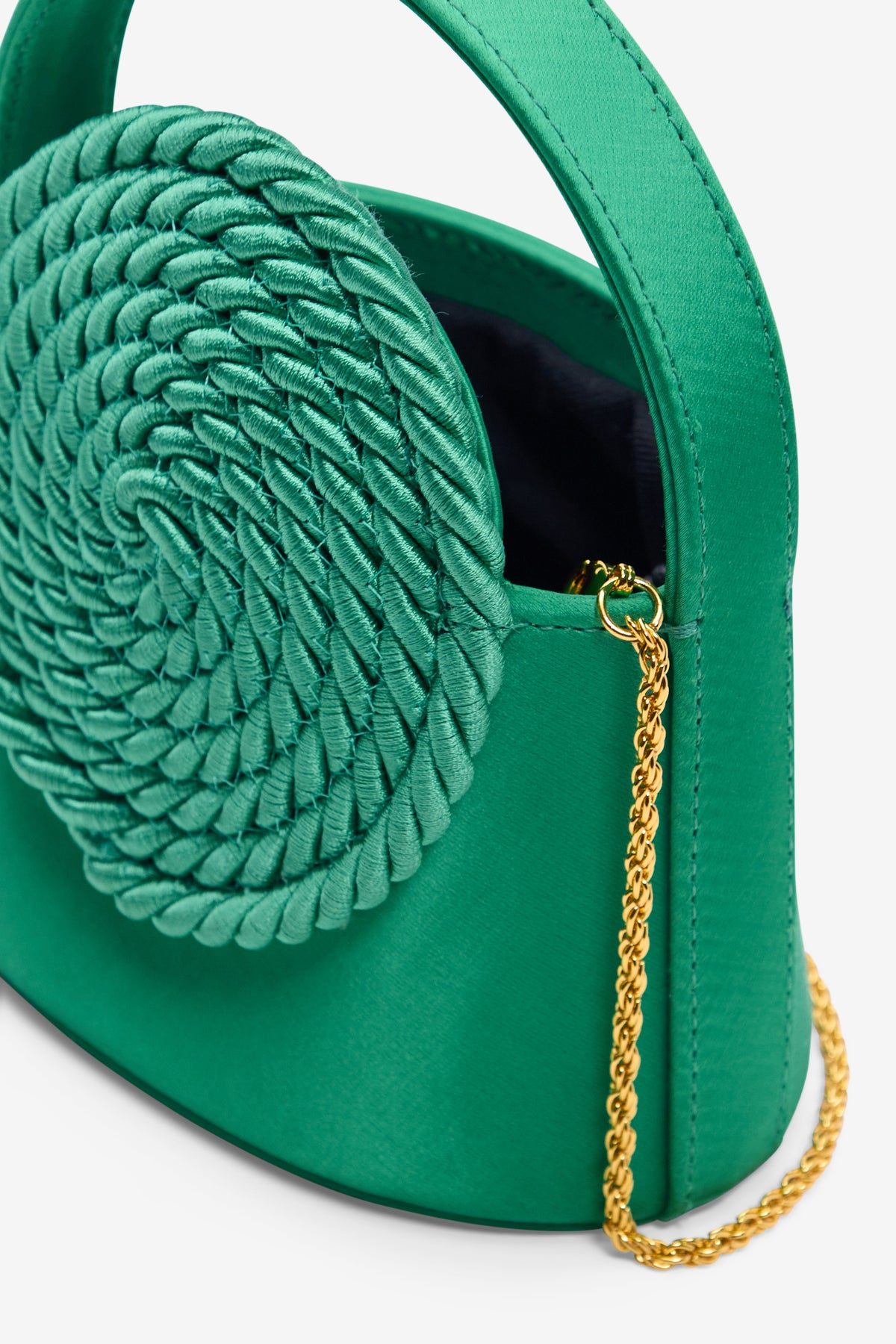 Mini Gunther Satin Passementerie in Green
