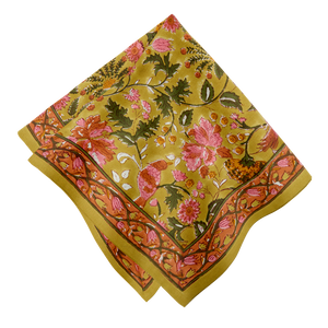 French Tablecloth Damaris Pink & Mustard