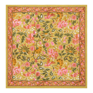 Damaris Napkins Pink & Mustard, Set of 4