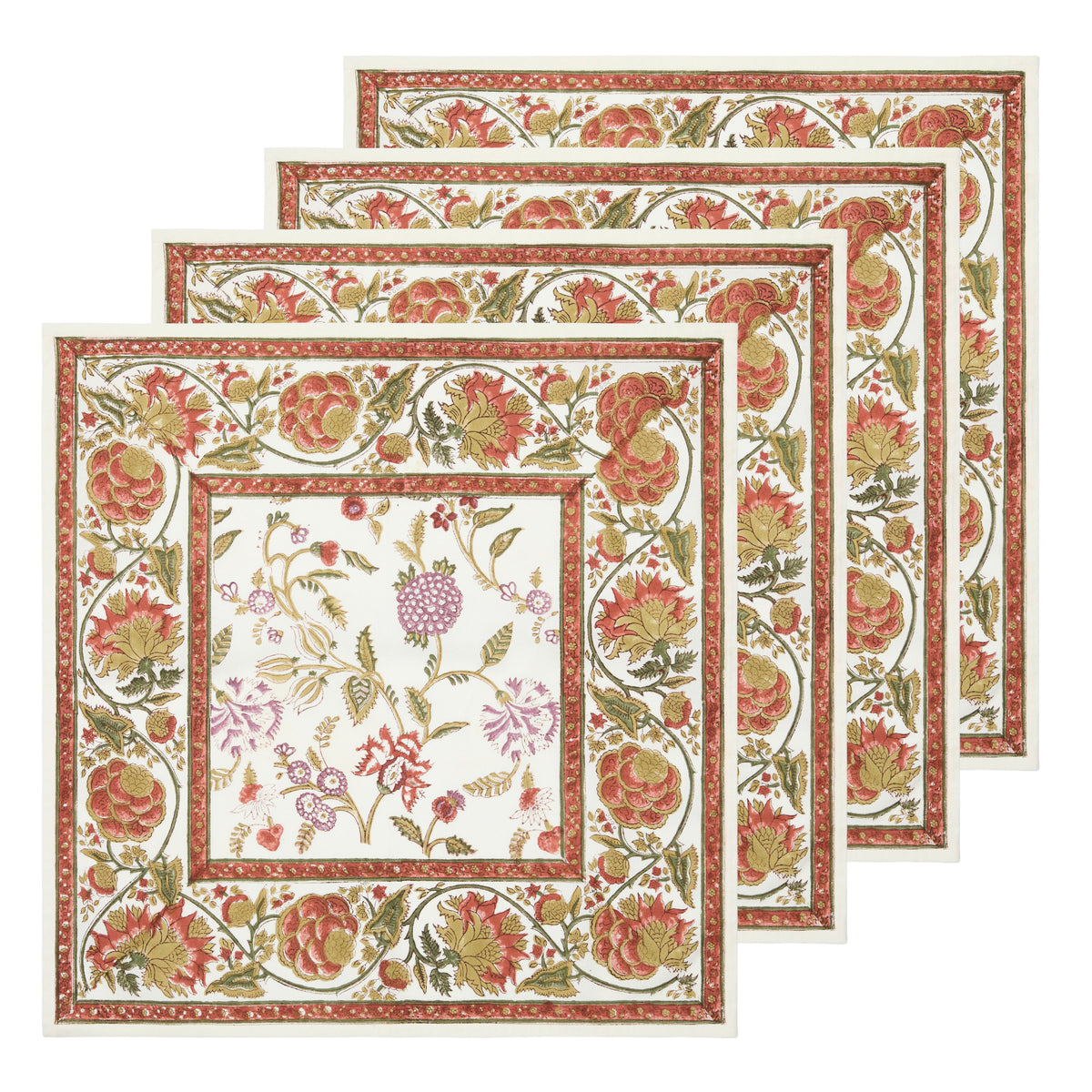 Louise Napkins Multicolor, Set of 4