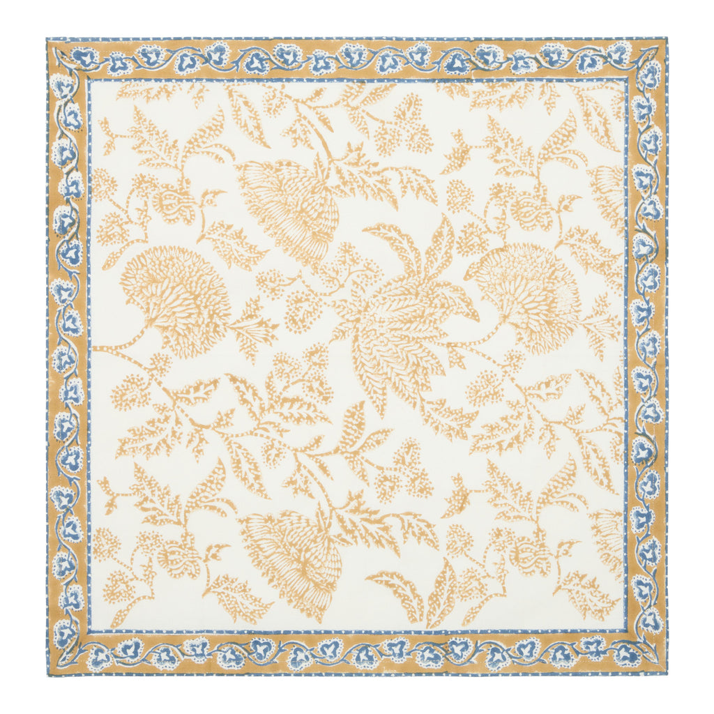 Chloe Napkins Blue & Brown, Set of 4