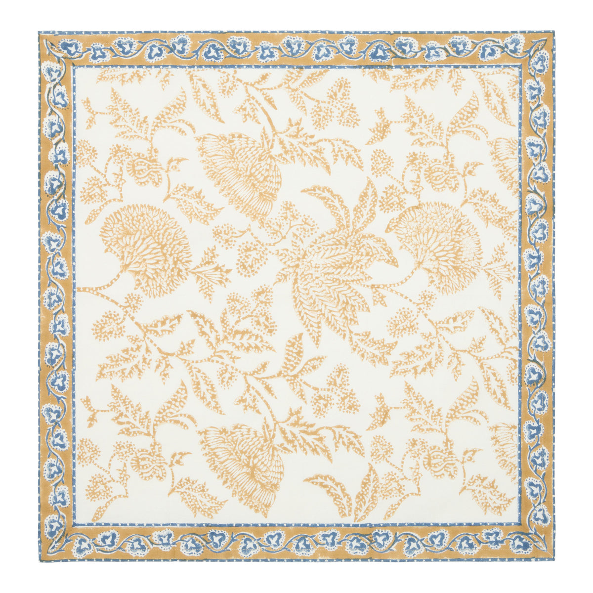Chloe Napkins Blue & Brown, Set of 4