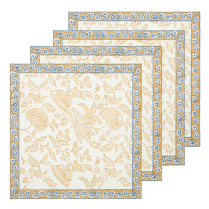 Chloe Napkins Blue & Brown, Set of 4