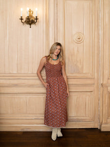 Elle Dress in Marigold Honey Floral