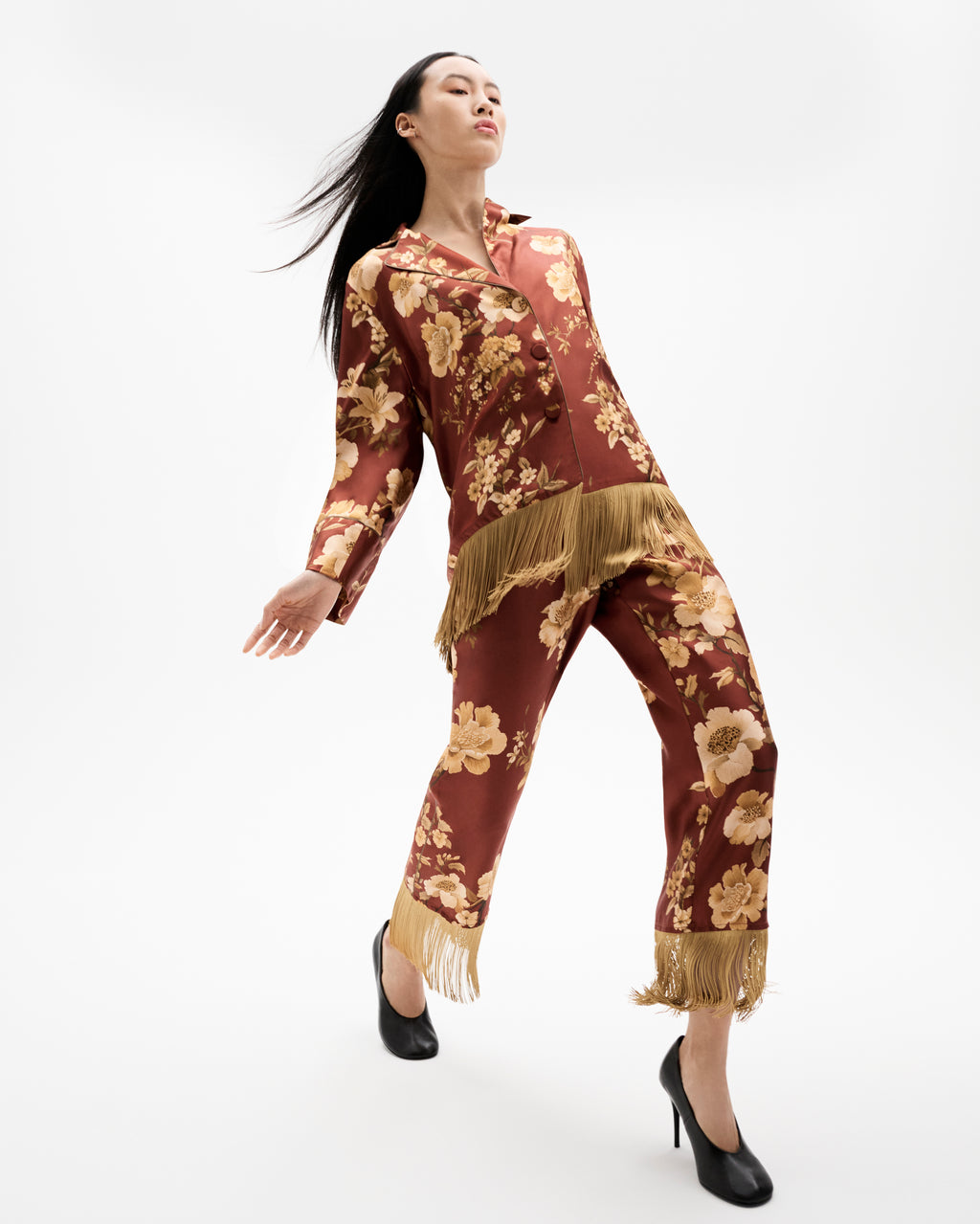 Calliope Twill Jacket in Cherry Blossom Brown