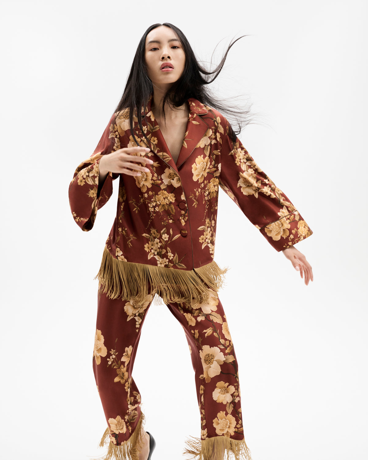 Calliope Twill Jacket in Cherry Blossom Brown