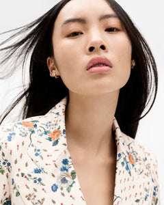 Quinn Twill Jacket in Floral Cream