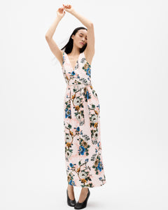 Jules Jacquard Midi Dress in Magic Blossom Pink