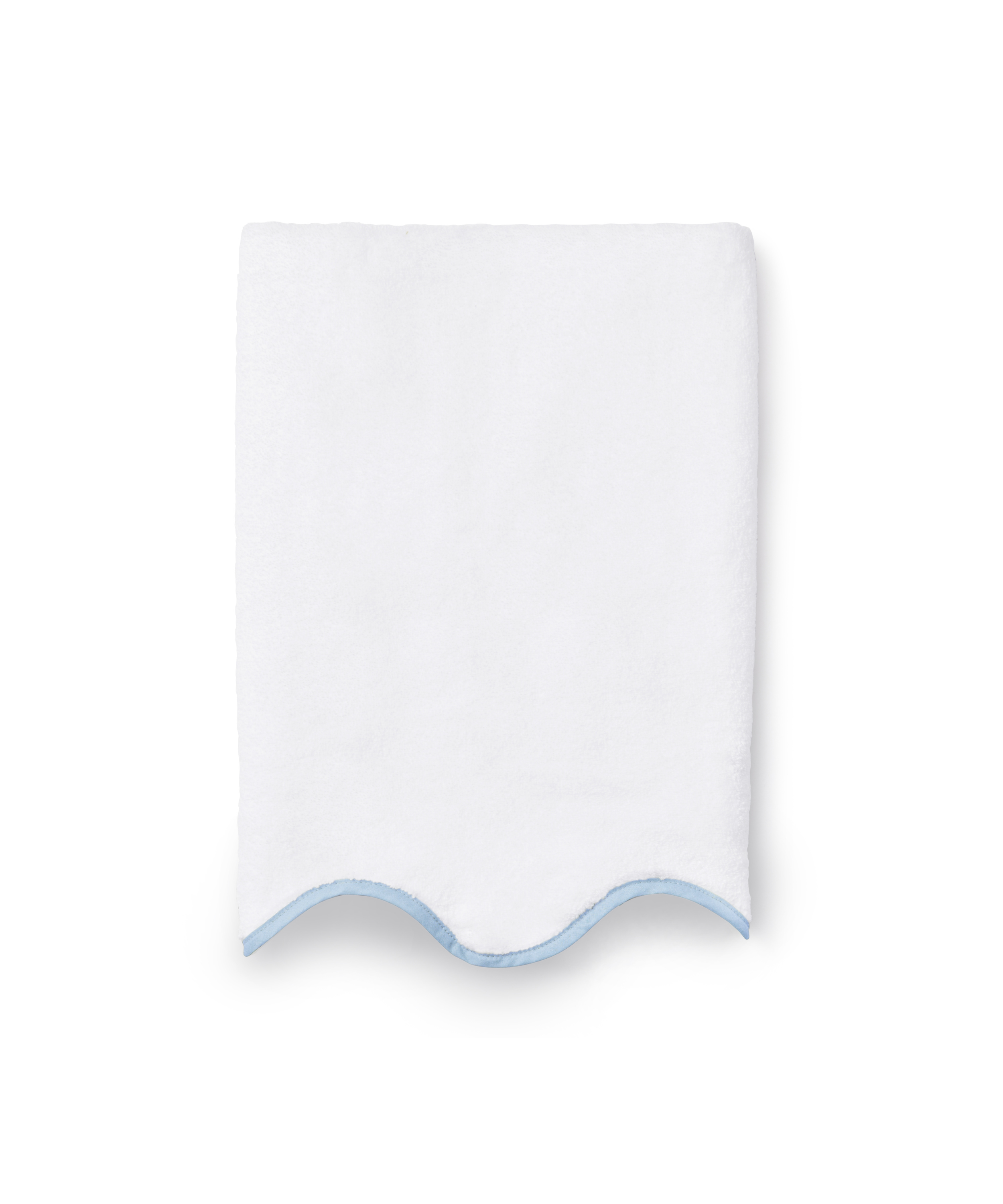 Amelia Scalloped Bath Sheet, Powder Blue
