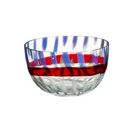 Carlo Moretti Le Diverse Small Bowl, Blue, Red & White
