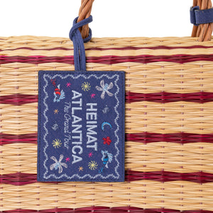 "The Grand Tour Collection" Beach Basket in Burgundy