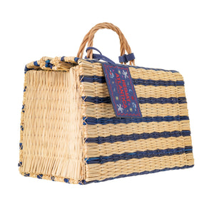 "The Grand Tour Collection" Beach Basket in Blue