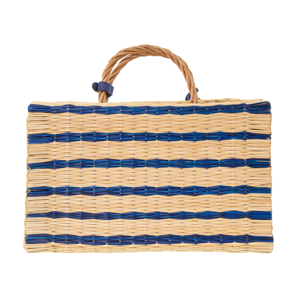 "The Grand Tour Collection" Beach Basket in Blue