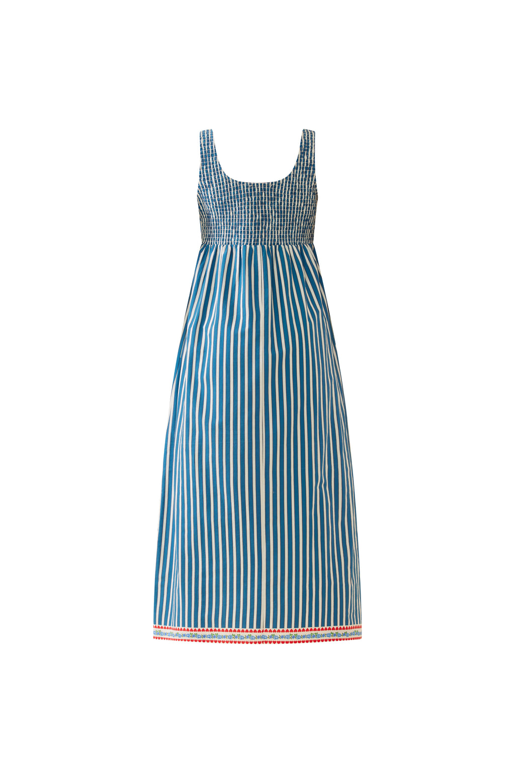 Emily Dress in Navy Stripe