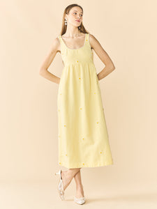 Emily Dress in Soft Butter Yellow