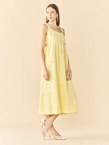Emily Dress in Soft Butter Yellow
