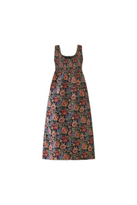 Emily Dress in Black Rainbow Jacquard