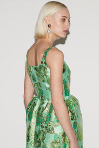 Sidra Dress Jade Jacquard